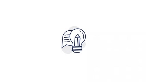 Creative Idea and Communication Line Art Icon Animation