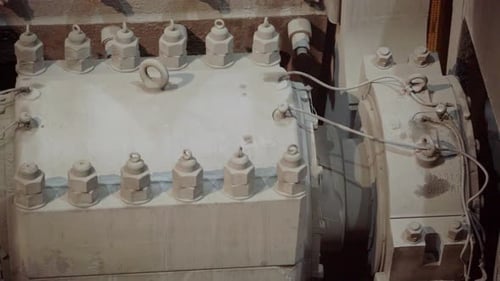 Industrial Machinery That Includes Various Electrical Components and Associated Wiring Stock Clip