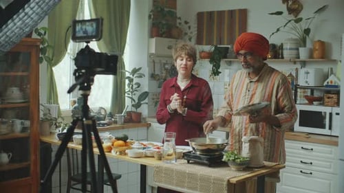 Cooking Tutorial Filmed in a Vibrant Kitchen