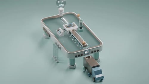 3D Loop Satisfying Online Shopping Animation