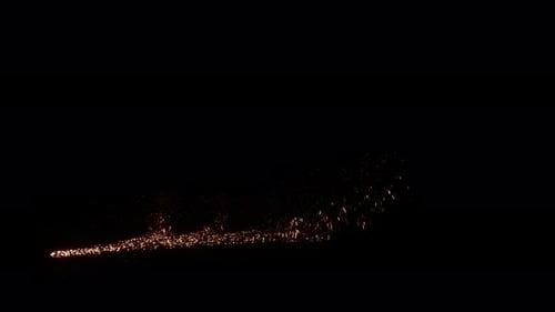 Abstract Golden Particle Trail Transition Effect