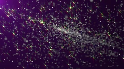 Abstract Glittering Stars and Particles Festive Background