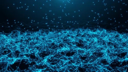 Abstract Futuristic Digital Network Connection Loop Background