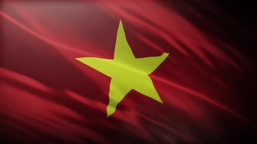 Seamless Loop of Waving Vietnam National Flag