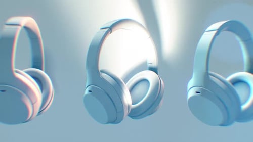 Three Pairs Of Spinning Headphones