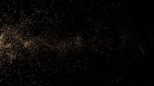 Golden Glittering Particle Flowing Animation