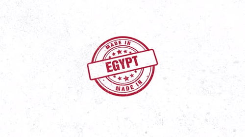 Made In Egypt Rubber Stamp