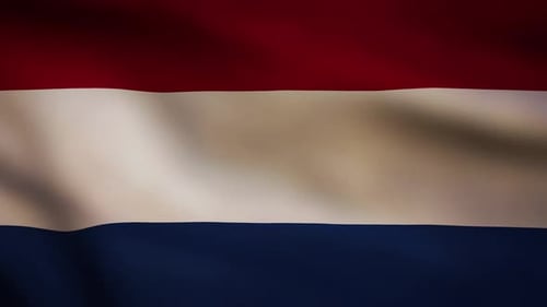 Netherlands Flag Waving Seamless Loop