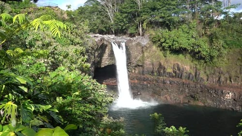 Waterfall in Hawaii, Big Island, USA.