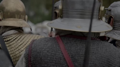 Soldiers in Armor Ready for Battle