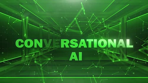 Futuristic AI Concept Text Reveal with Digital Grid