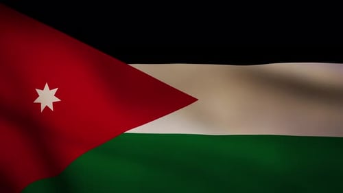Jordan National Flag Waving Animation