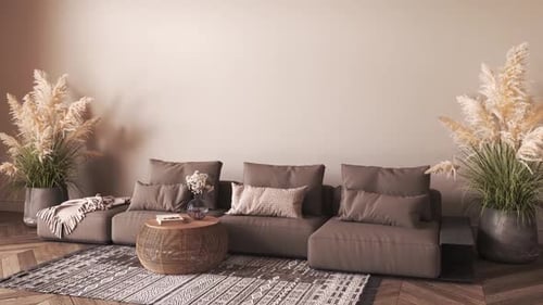 Modern Living Room Interior Design Camera Zoom Out