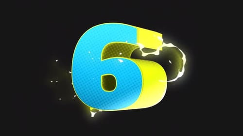 Dynamic Number Countdown With Pop Art Style