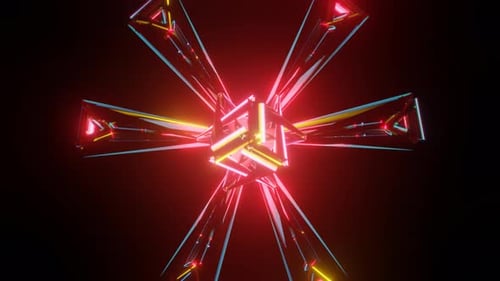 Multicolor Pulsating Futuristic Psychedelic Hypnotic VJ Seamless Loop