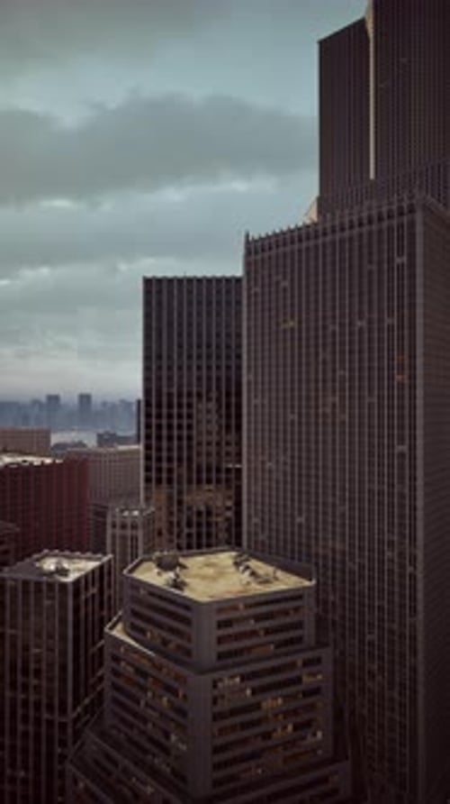 Modern 3D Animated Cityscape Building Skyscrapers