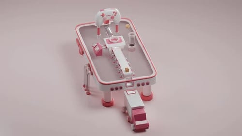 3D Loop Satisfying Online Shopping Animation