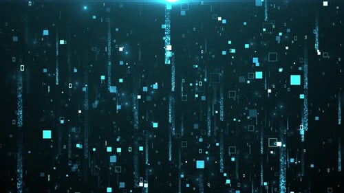 Cybersicherheitsdatenfluss und Hightech-Blau-Futuristik-Hintergrundschleife