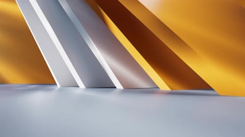 Modern Abstract Geometric Panels with Shifting Light Animation