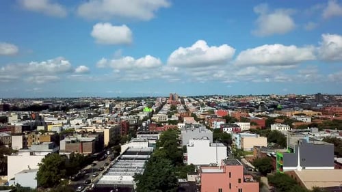 Aerial view of Houses On American Suburbs