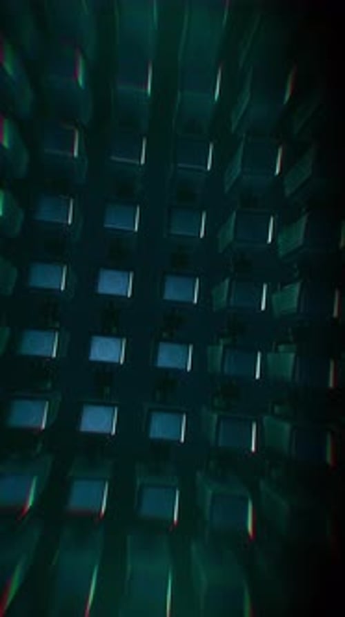 Dynamic Abstract Tech Cubes Grid Loop Background