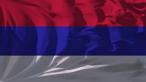Rundfahrt mit Flagge der Republik Srpska