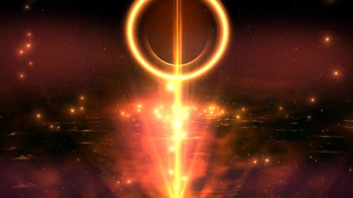 Glowing Ring Star Field Space Motion Background