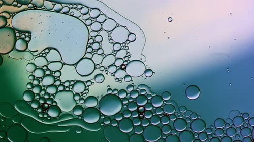 Abstract Liquid Spheres on Gradient Background