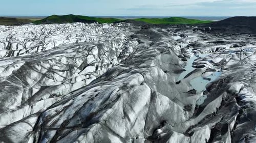 Glacier Abstract Texture Ice Frozen Water Nature Drone Aerial