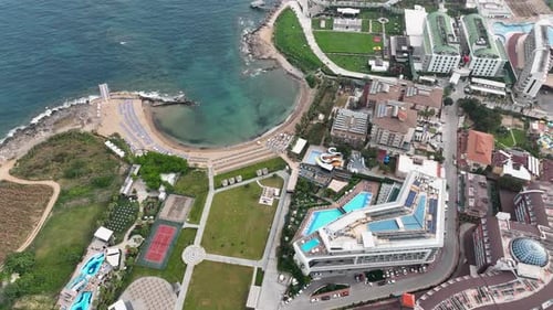 Infrastructure of Hotels Aerial View Turkey Alanya