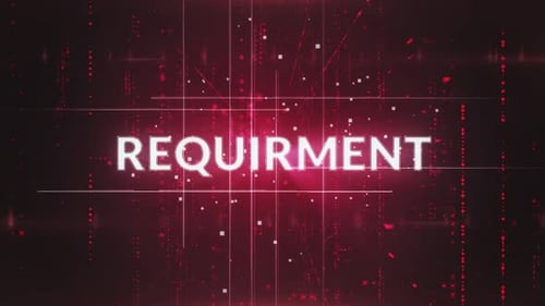 Futuristic Digital Text Reveal in Red Neon Style