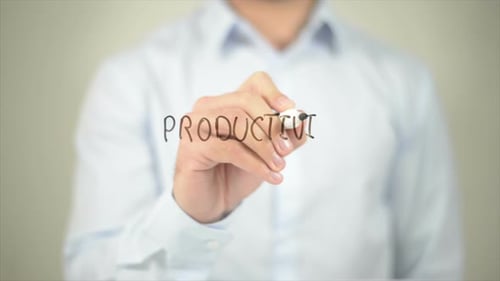 Writing Productivity on Clear Surface in Office Setting