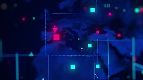 Carte de la Terre, connexion numérique et réseau social