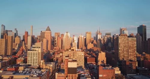 New York City Skyline From Above Uhd