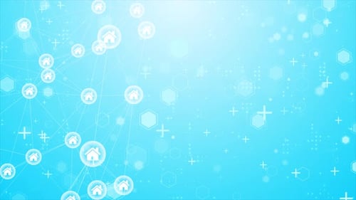 Abstract Smart Home Network Loop Background