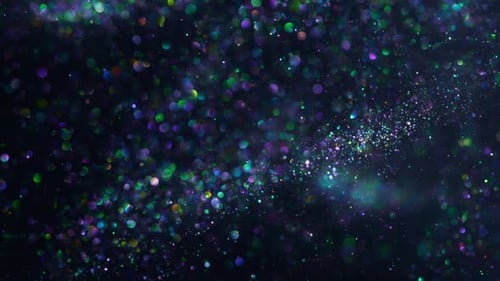 Sparkling Glitter Bokeh on a Dark Background