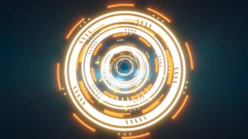 Futuristic Glowing HUD Circles Technology Animation