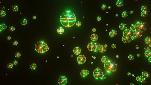 Falling Disco Balls Neon Flashing VJ Loop Vertical Video