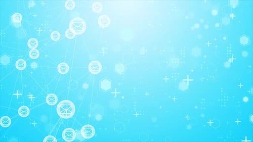 Email Icon Abstract Plexus Technology Network Background Loop