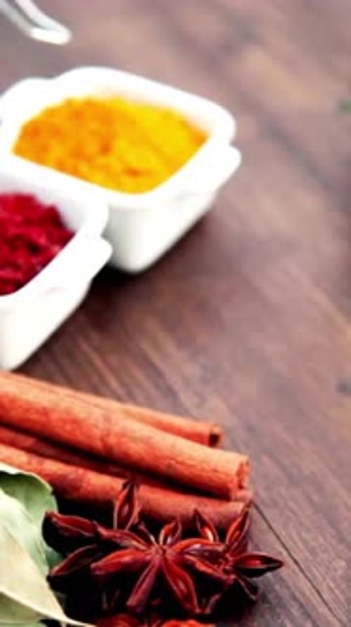 Vertical View Of Mixed Spice