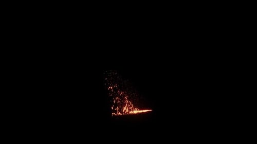 Dynamic Fiery Particle Trail Animation