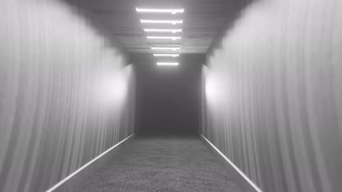 Circuito de corrida Corridor Nightmare em preto e branco