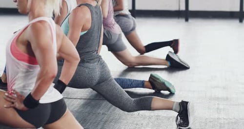Stretching out all their muscles