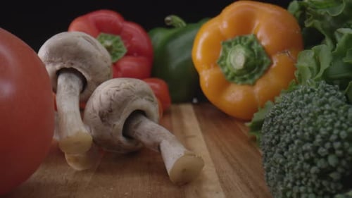 Macro cooking - Vegetable harvest macro close up healthy veggies