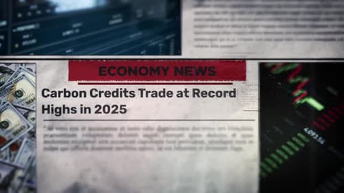 Les crédits de carbone se négocient à des niveaux records en 2025 Titre d'un journal numérique