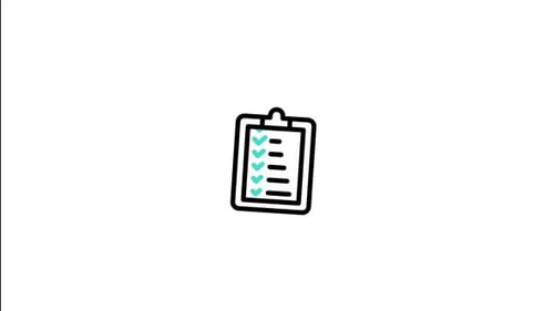 Flat Design Animated Medical Checklist Icon Reveal
