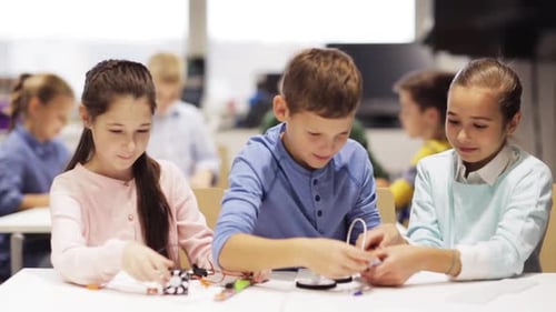 Children Learning About Robotics in Class