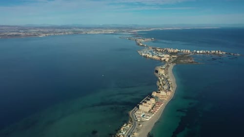 Aerial view of La Manga del Mar Menor