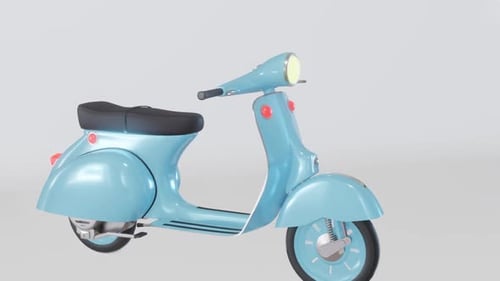Animation avec vue latérale du scooter