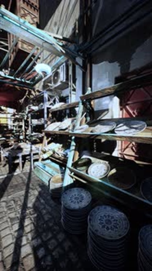 Animated Walkthrough of a Vintage Decorative Plate Shop